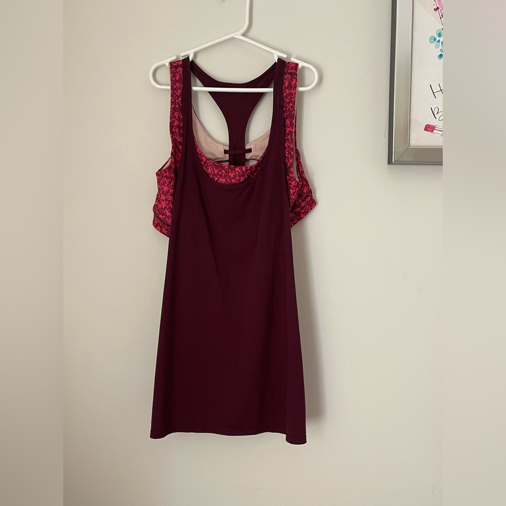 Lululemon Burgundy Racerback Tank Top size 6